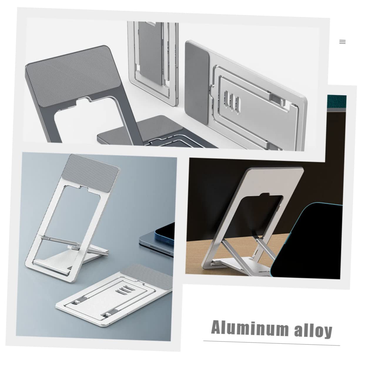 UKCOCO 2pezzi Supporto Regolabile e Pieghevole Per Smartphone e Tablet Porta Telefono Da Scrivania Multi-angolo Design Pratico e Resistente Per Videochiamate e Visione Di Film