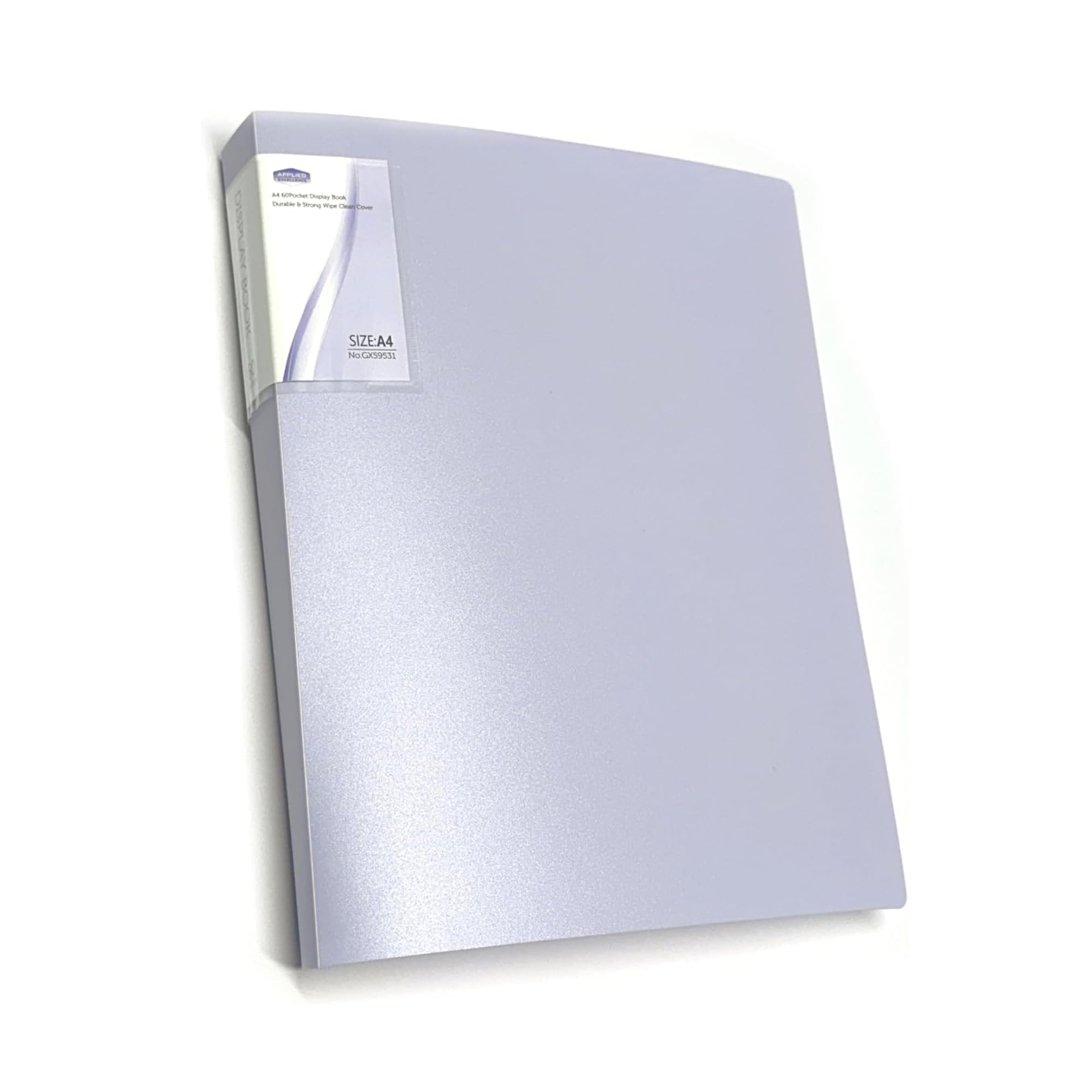 A4 Display Book Folder 60 Pockets Presentation Book with Clear Sleeves Portfolio Certificate File Document Storage Folder for Office School Pastel Colours (Purple, A4, 60)