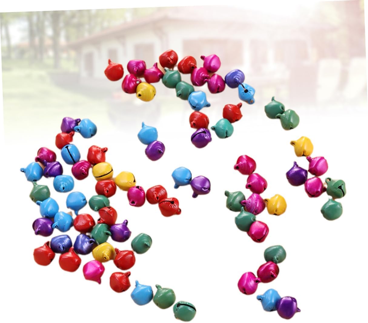 Zerodeko 300pcs Decorative Metal Bells for Crafts and Christmas Random Color for Projects Holiday Wind Chimes and Festive Events
