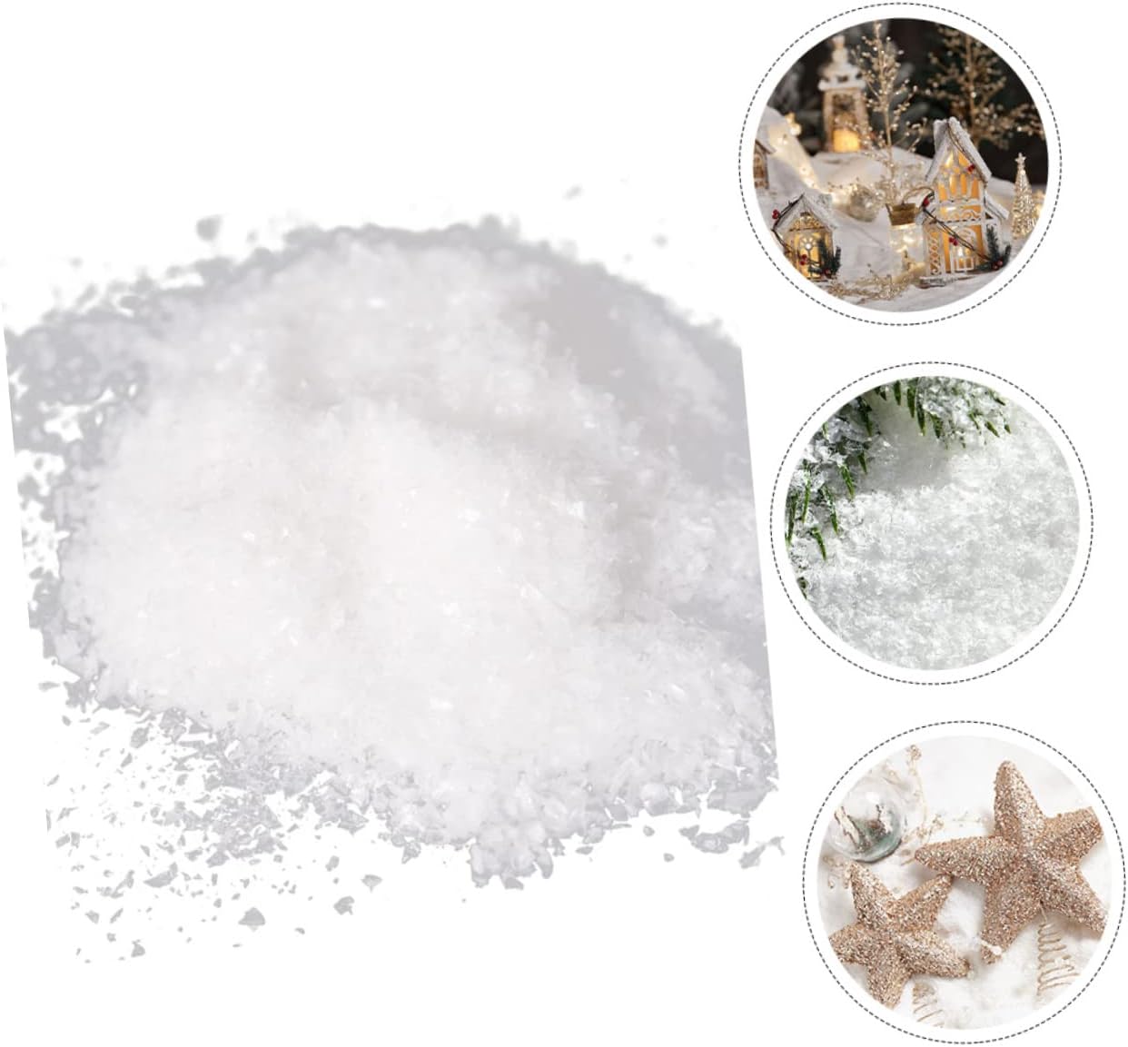 1set Artificial Snow Decor Fake Snow for Christmas Tree Decoration Photography Prop Year Holiday Displays for Parties and Floral Arrangements
