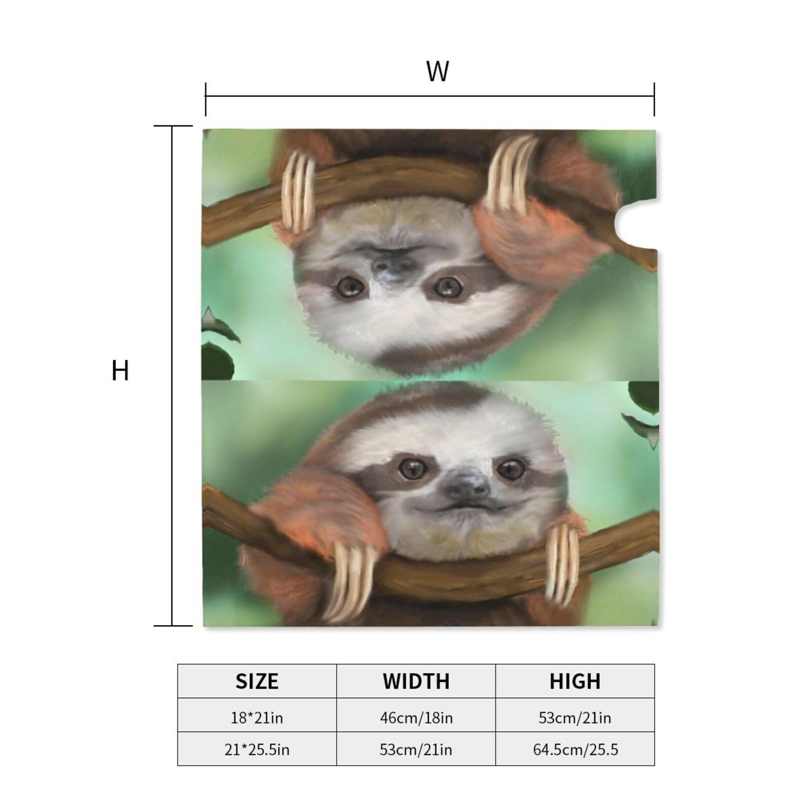 Cute Sloth Mailbox Cover – Magnetic Wrap For Standard US Mailbox, 18.4x21.5 In, Fade-Resistant Polyester - View #8