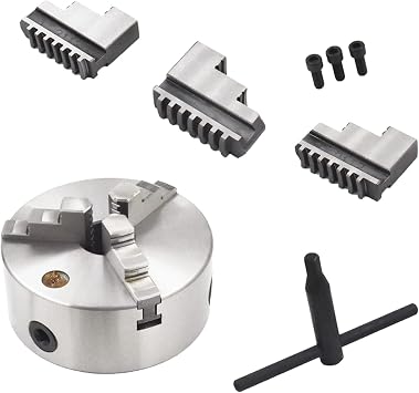 marddpair K11-160 3-Jaw Self Centering Chuck 160mm 6.3 Inch Total 2 Set of Jaws Fit for CNC Machine Tools