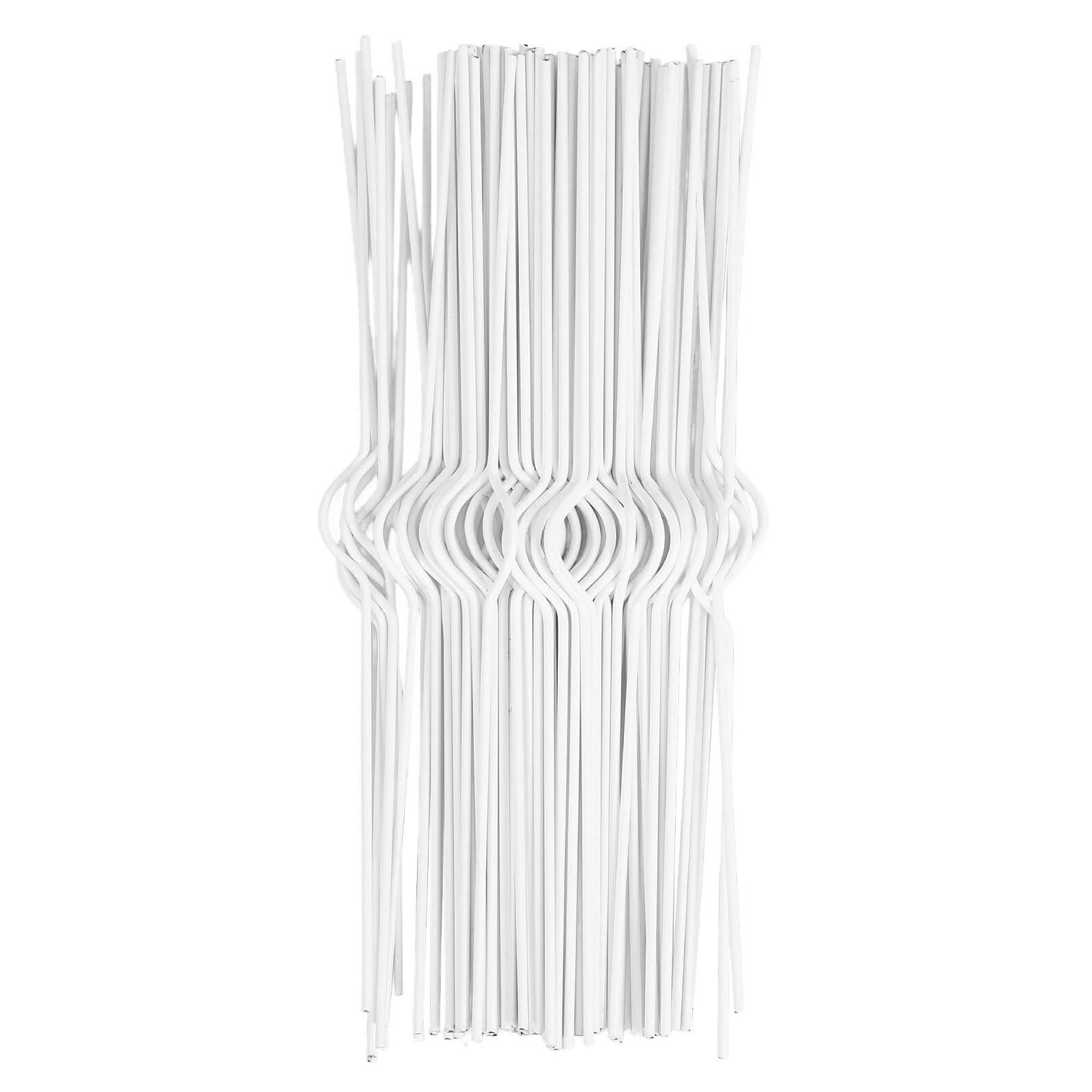 SOIMISS 100pcs Small Calendar Wall Hooks 15cm White Iron Wire Calendar Holder Hooks for Office School Poster Hanging Utility Wire Hangers