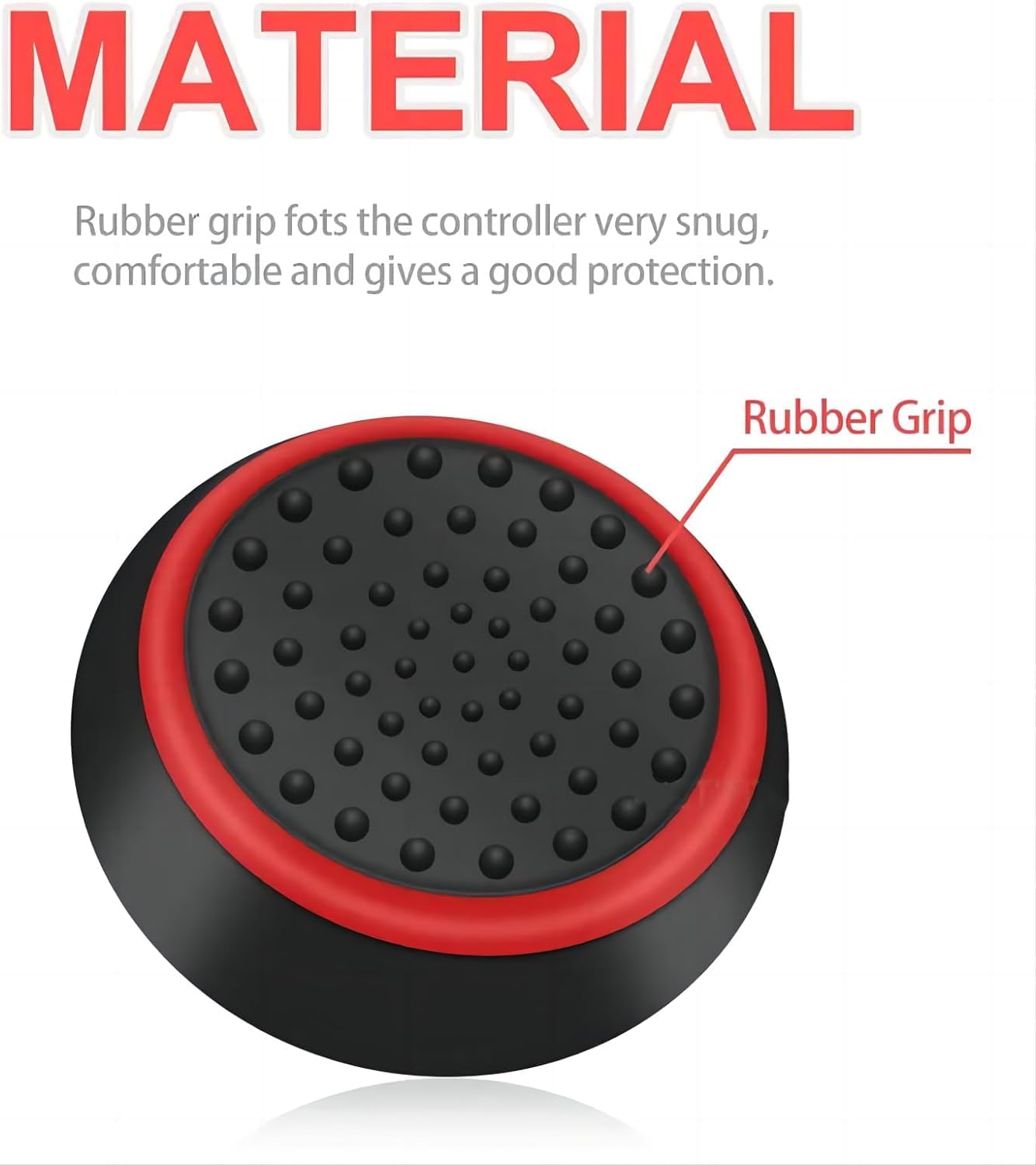 2 Pares de Grips p/ controle Anti Derrapante Silicone Botão Analógico