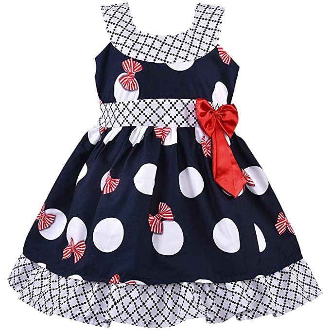 Image of Wish Karo Baby Girls Cotton Dress Casual Frocks for Girls-(ctn383)