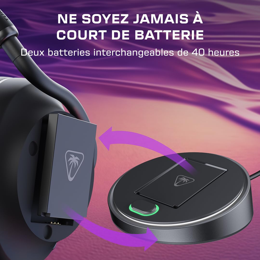 Turtle Beach Stealth Pro II Noir Casque Gaming sans Fil pour Xbox Series X & S, PS5 et PC avec Audio sans Fil Hi-Res certifié, Son Spatial Dolby Atmos, Isolation Acoustique Active et CrossPlay 2.0