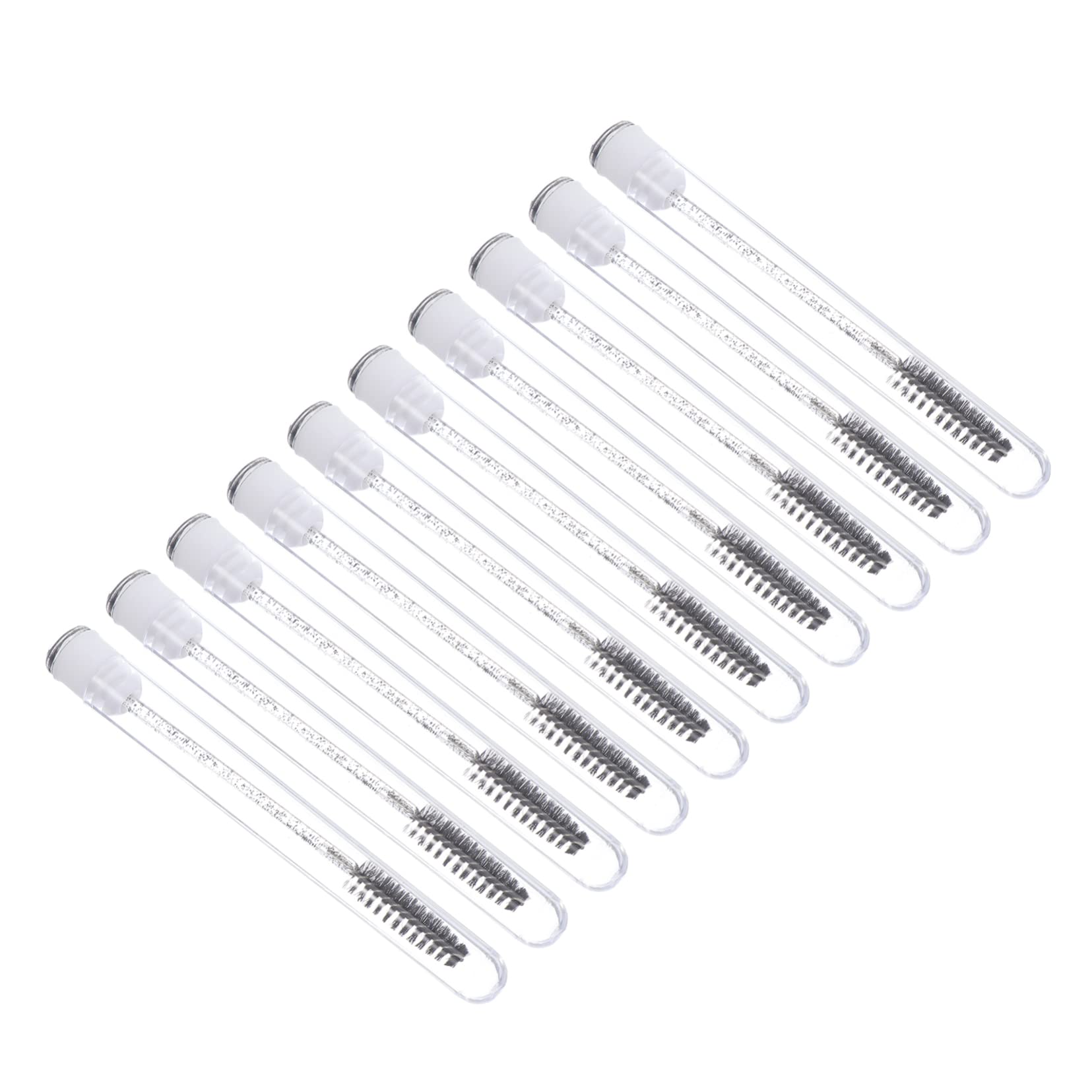 Healeved 10pcs Disposable Mascara Brush Set Lash Brow Comb Eyelash Comb Eyebrow Applicator Makeup Tool Scratch- Material