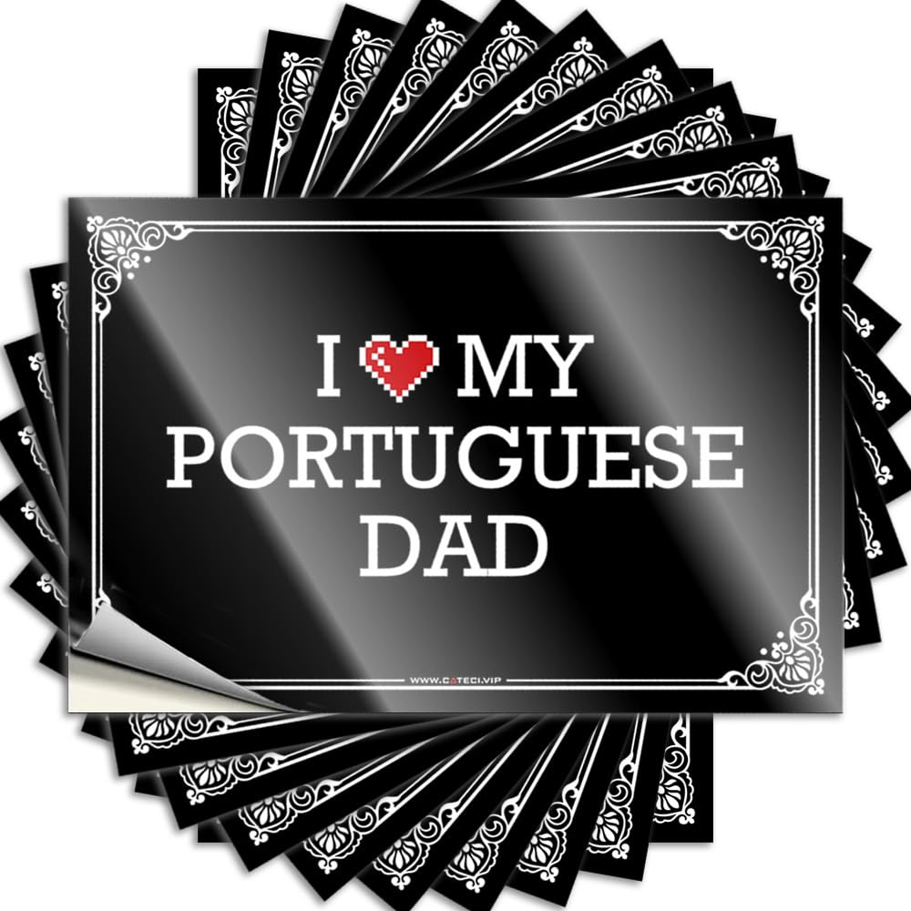 Funny Outdoor Decor Window Decal | I Love My Portuguese Dad Fall for Teens Decor(6X9CM)