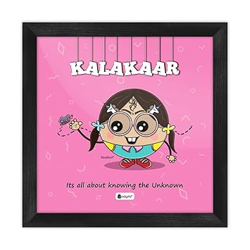 Indigifts Funny Gift for Girl Best Friend Sister Kalakaar Printed 1 Poster Frame 6x6 inches- Funny Gift Idea for Friend, Birthday Gift for Girl, Friend, Roomie, Hostel Friend, BFF Gift