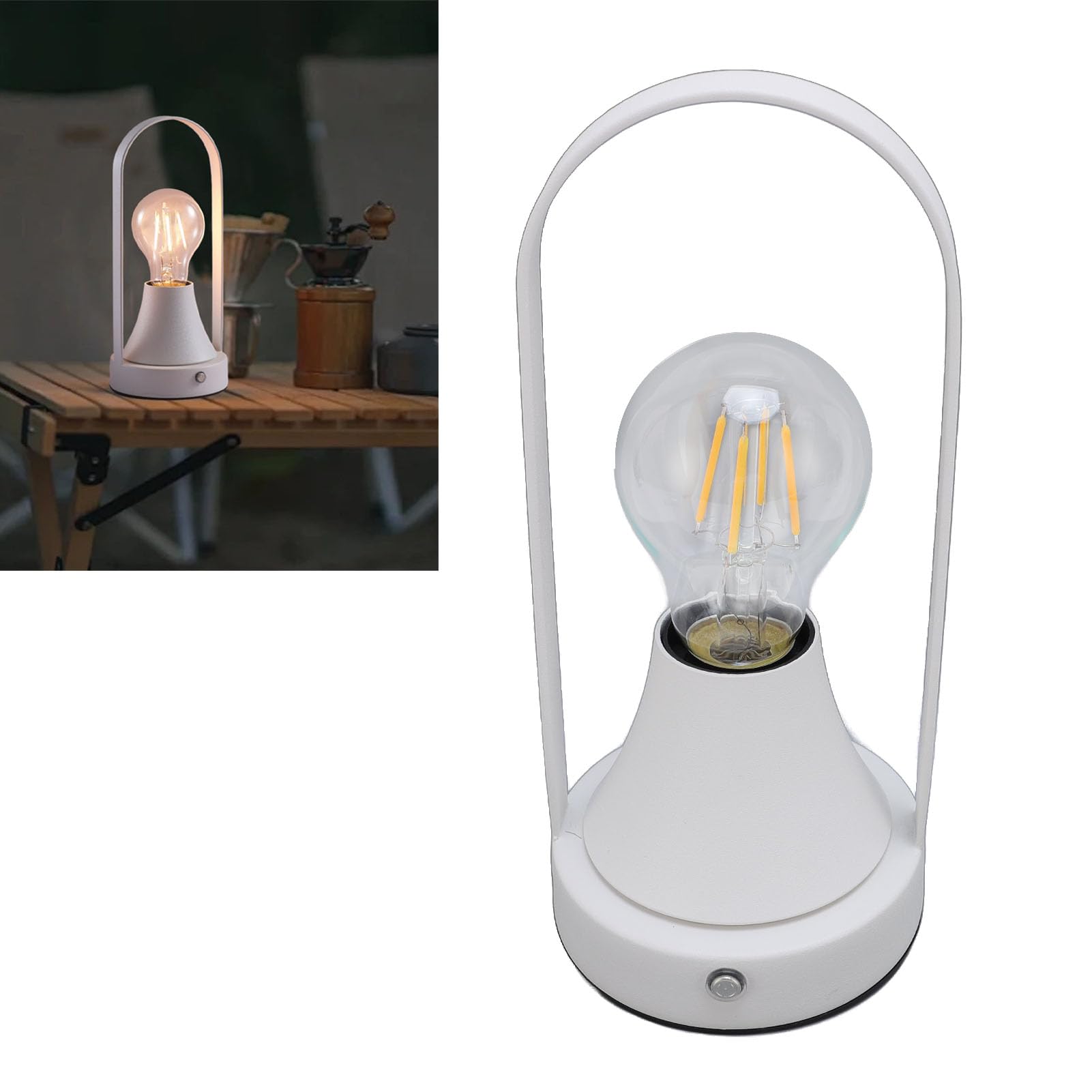 Kikumi Lampada da Comodino Touch da Scrivania Lampada da Comodino Ricaricabile Lampada da Notte Calda Dimmerabile con Lampadina a LED Alimentata a Batteria per la Casa