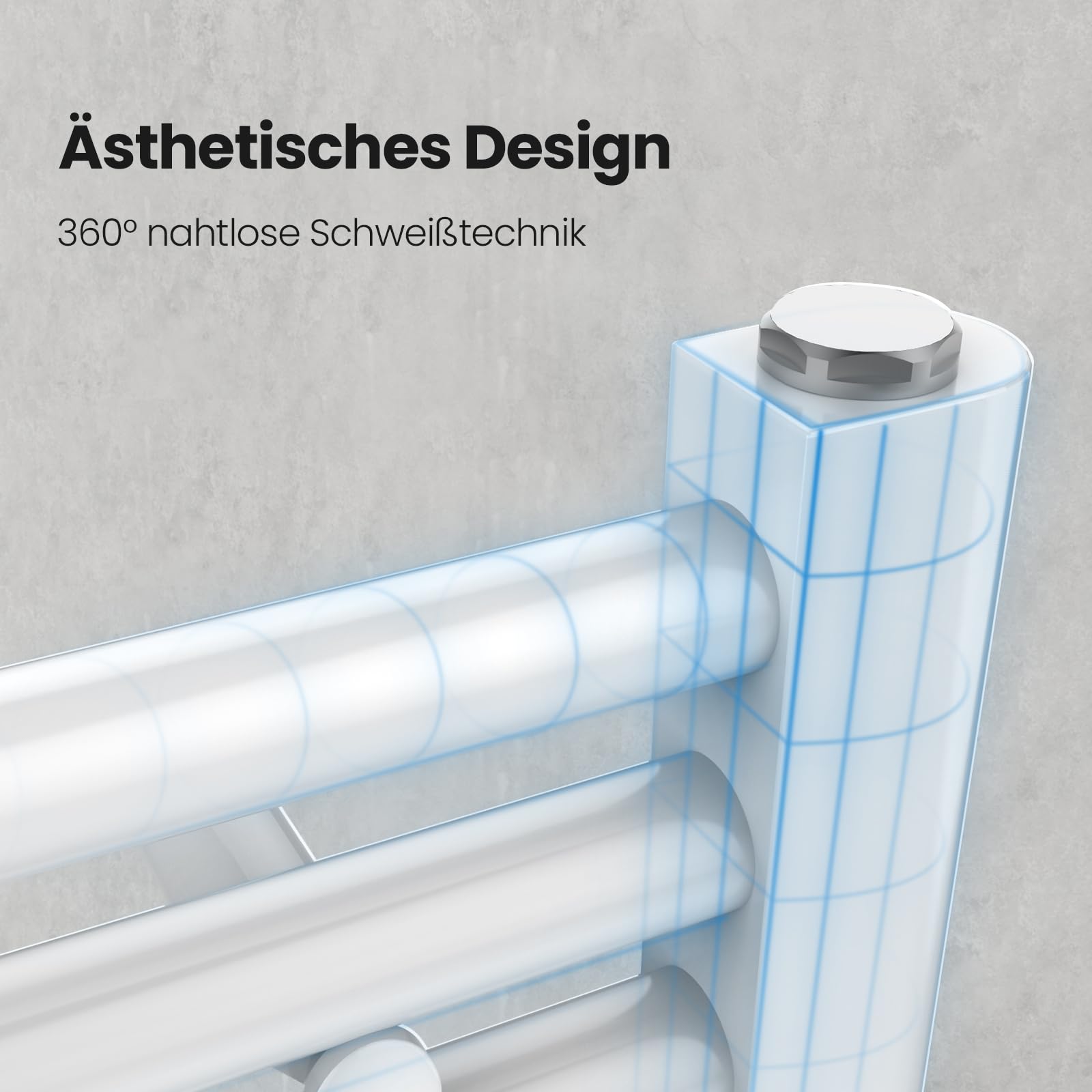 Heilmetz Anthrazit BadHeizkörper 60 x 140 cm Handtuchtrockner 663 Watt Mittelanschluss