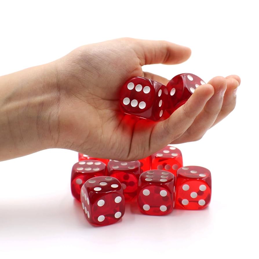 24-25 DICE D6 LXL（59-62cm） Amazon.com: Jumbo D6 Dice with Velvet Bag - Large 24mm Life