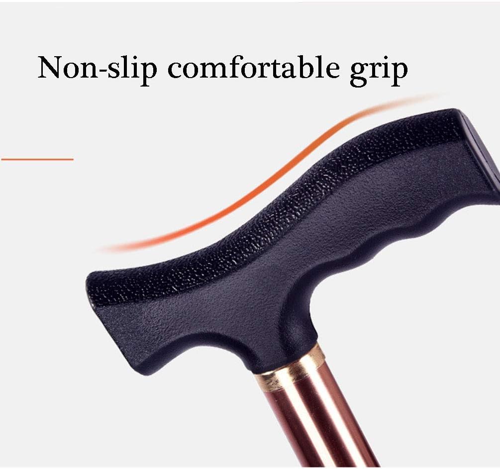 Self Standing Cane - with 4 Feet for Stability Support - Four Prong Sturdy Aluminum Travel Aid - 4 Tip Load Capacity 160Kg,Crutches