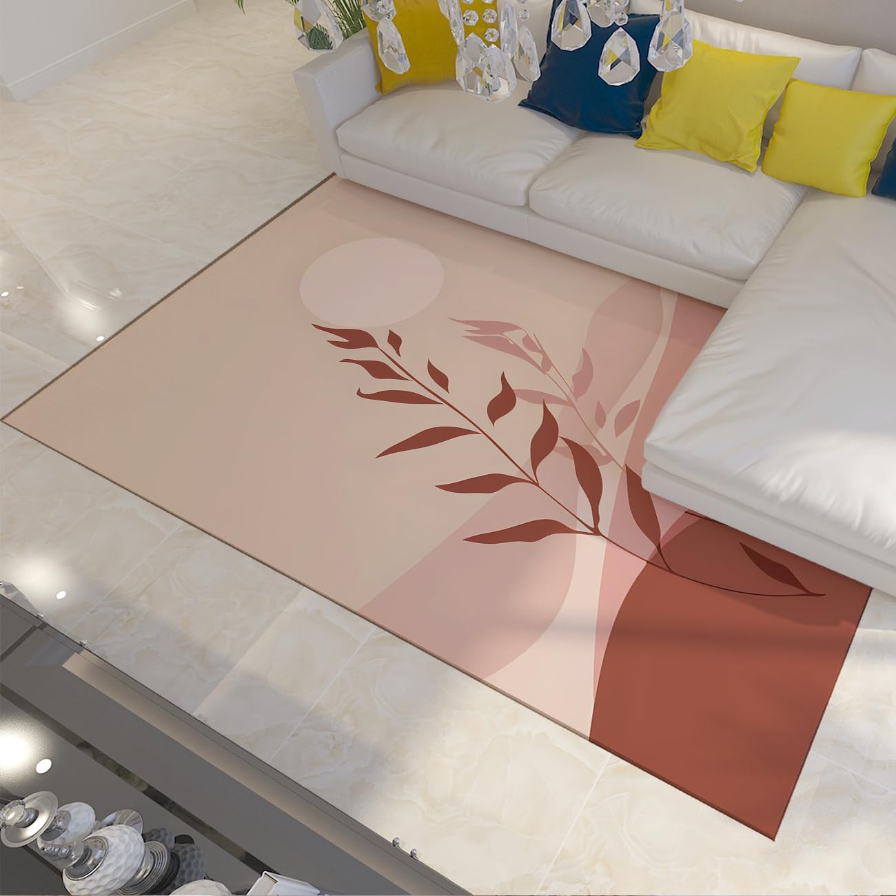 Tapis doux lavable à poil bas fin anti-glisse et hygiénique