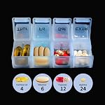 2 Packs Weekly Pill Organizer Case for Purse with Removable 7 Boîte de jour, Pill Container mode pour la médecine, Vitamine, Supplément