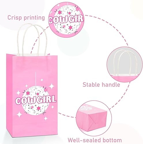Miniatura 3 de 16 bolsas de papel de regalo para niñas, suministros de despedida de soltera, vaquera occidental, bolsas de recuerdos de fiesta de último rodeo,