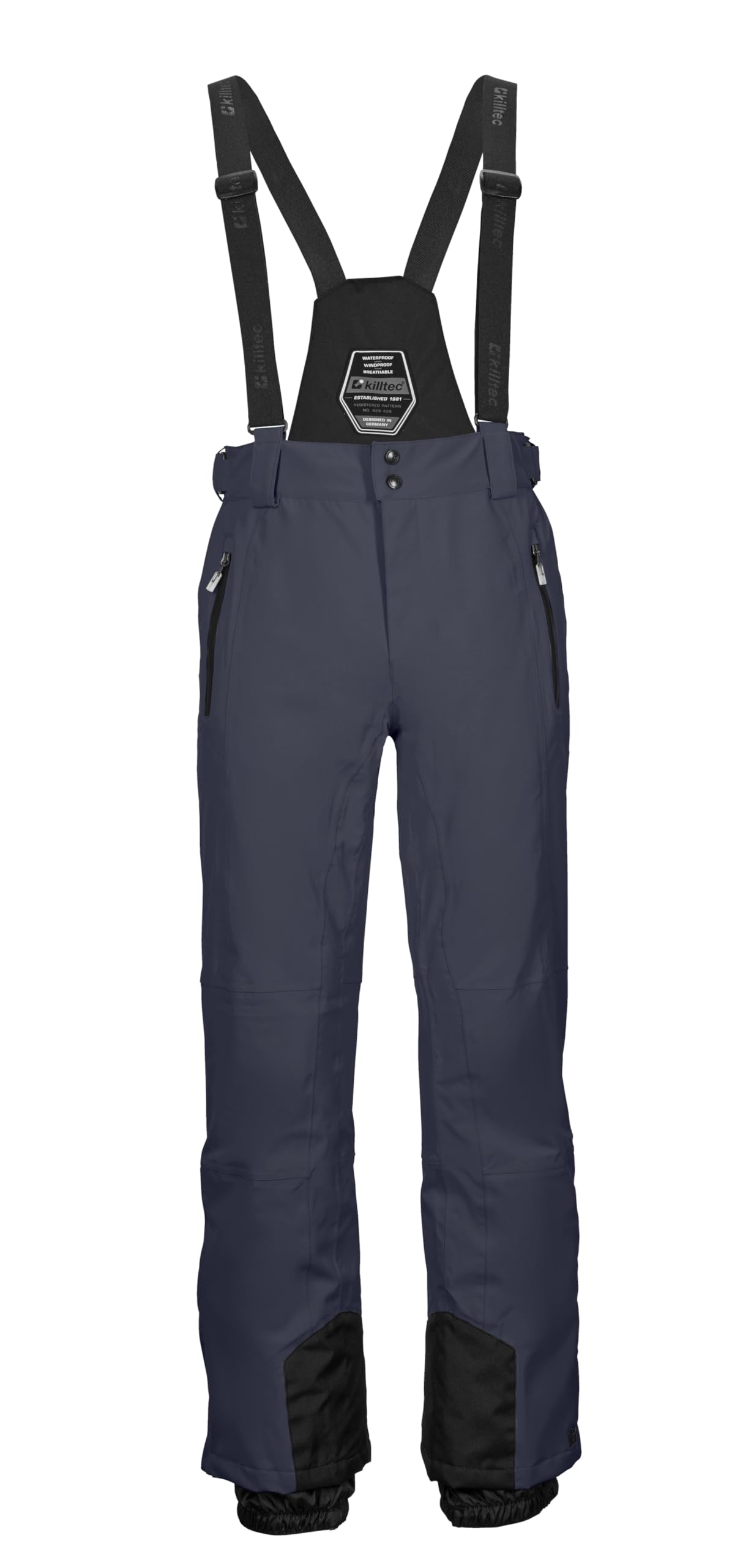 Killtec Ksw 100 Enosh Mn Ski Pnts - Spodnie narciarskie/funkcjonalne z odpinanymi szelkami, ochroną krawędzi i osłoną przeciwśnieżną Mężczyźni
