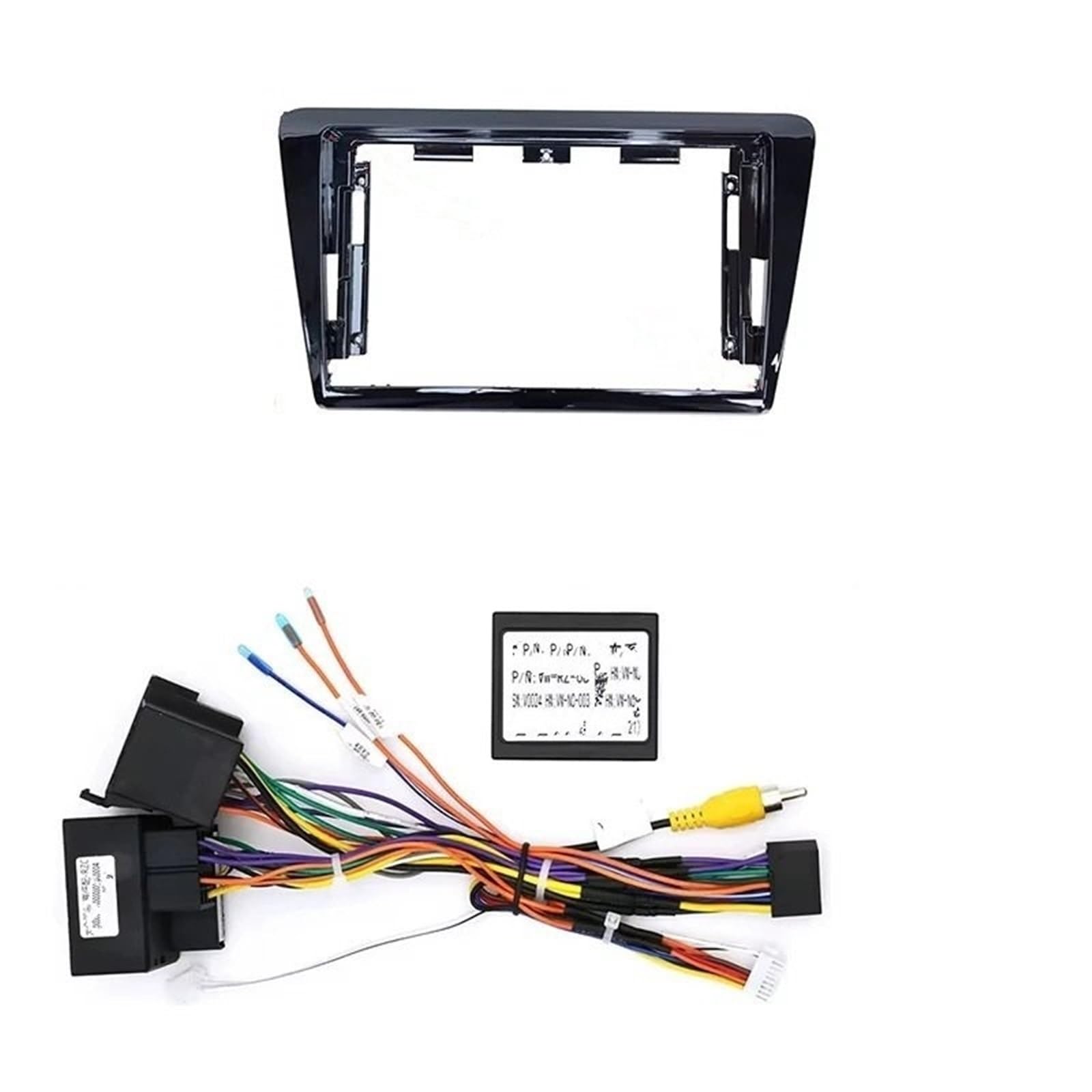 Auto Einbaurahmen Passend für Skoda Rapid Spaceback 2013–2018, 9 Zoll, Einbaurahmen, Blende, Radio, Armaturenbrett, Navigation, CD, CAN-Bus