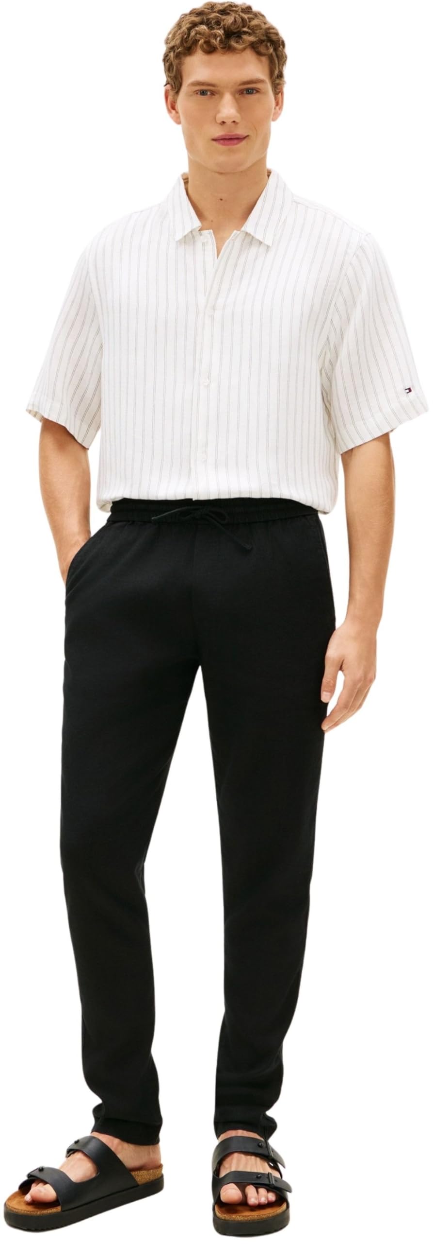 Tommy Hilfiger Herren Chino Harlem Po Sorona Linen Mw0mw42336