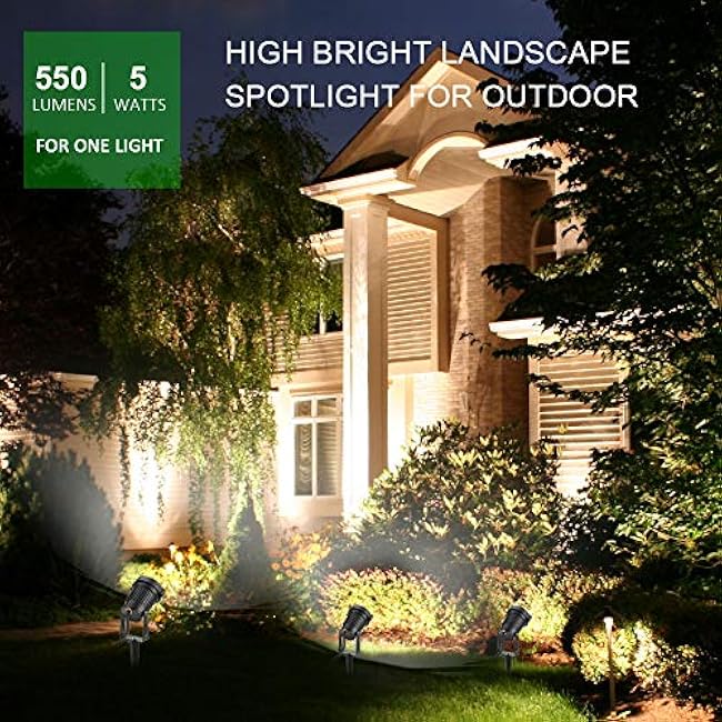Romwish Landscape Spotlights 3000K Warm White 5W Flag Spotlight