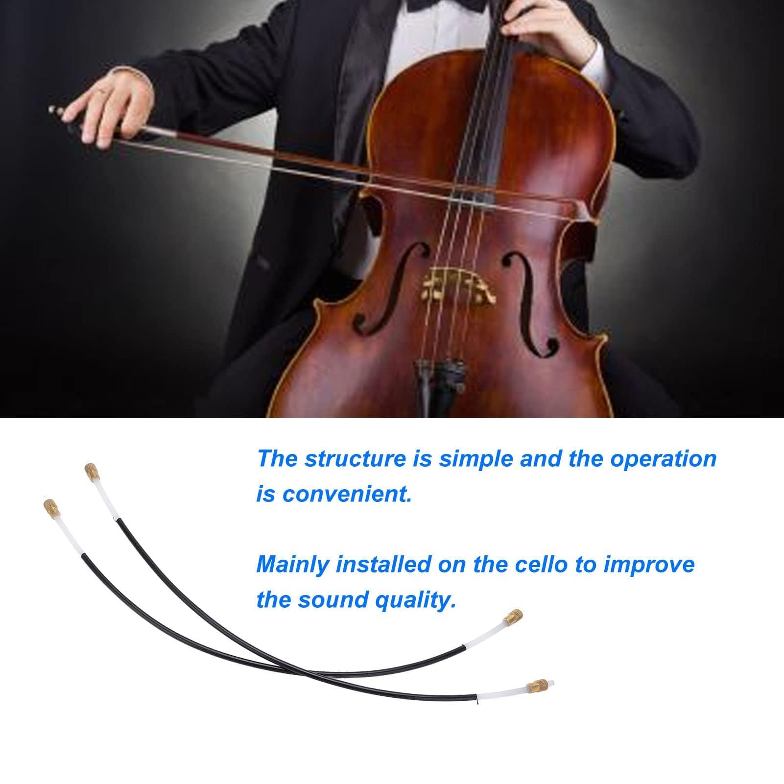 2 Cordes De Queue De Violoncelle En Nylon Noir - Kit Remplacement Antidérapant Pour Violoncelle, Accessoire Instrument De Musique
