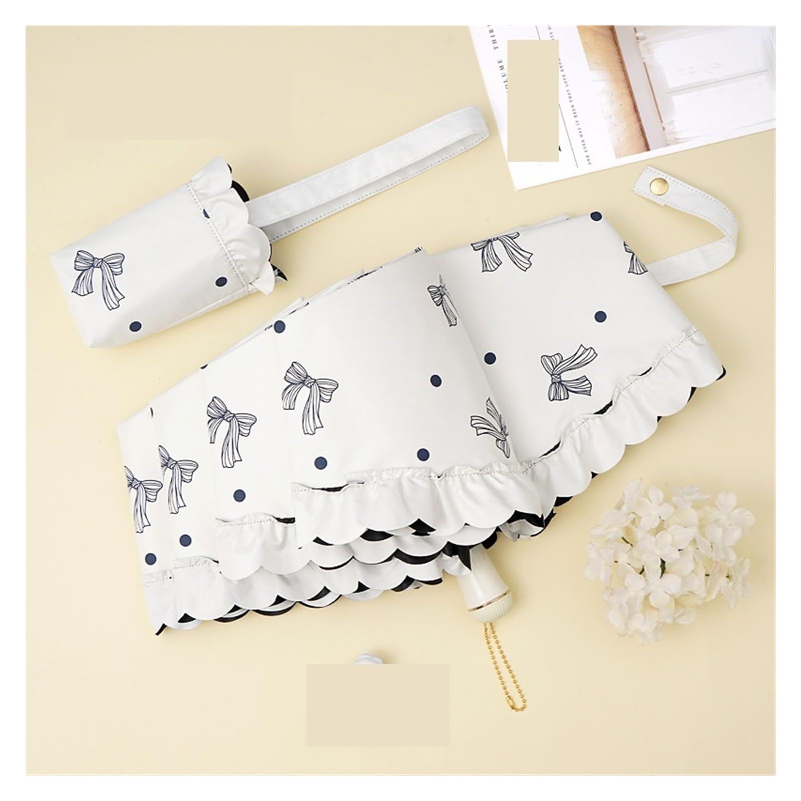 RENEESME Umbrellas for Rain Umbrella Plus 8 Rib Lace Umbrella Rain Or Shine Umbrella Light Sun Umbrella Strong Umbrella for Wind and Rain(Color:D)