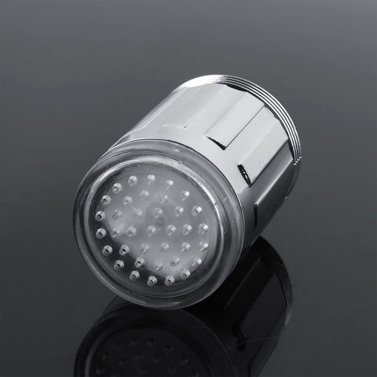 3 Colors LED Water Faucet Temperature Sensitive Glow Faucet Swivel Stream Water Faucet for Cold and Hot Water — view 3