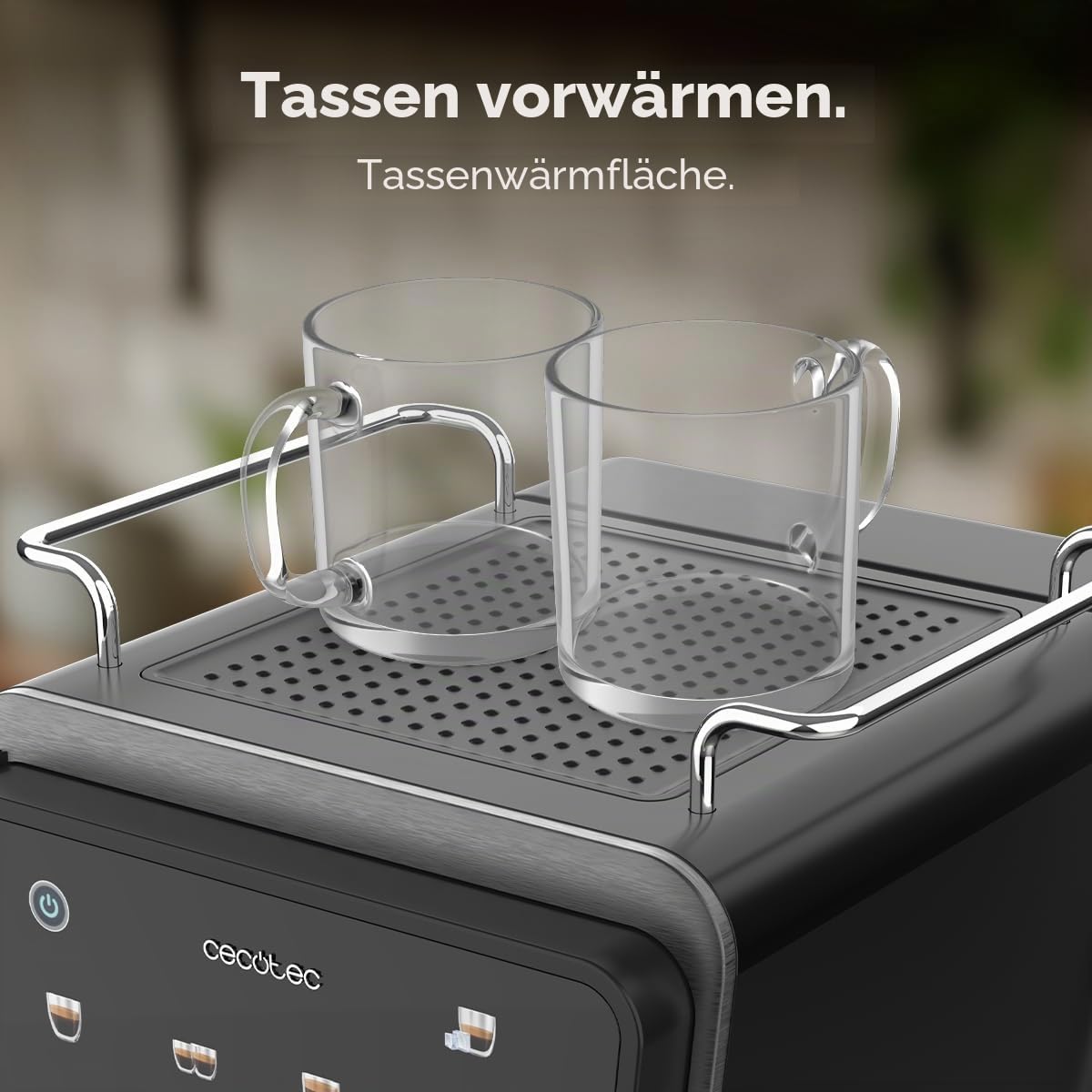 Cecotec Power Espresso Touch ColdBrew Latte Espressomaschine 1350 W 20 Bar Touch-Display 1,5 L Wassertank