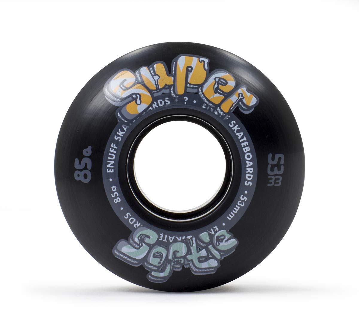 Enuff Skateboards Adult Unisex Super Softie Wheels, Black, 58mm UK