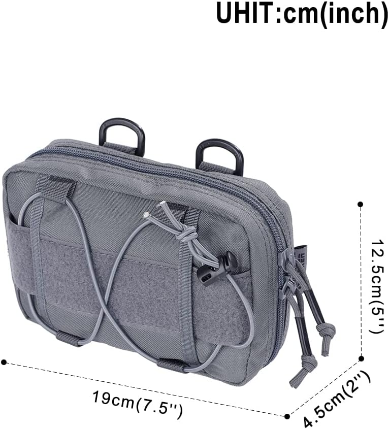 EXCELLENT ELITE SPANKER Tactical Molle Admin Pouch Compact Utility EDC Tool Bag with Shoulder Strap Nylon Belt Waist Bag for Tactical Accessories