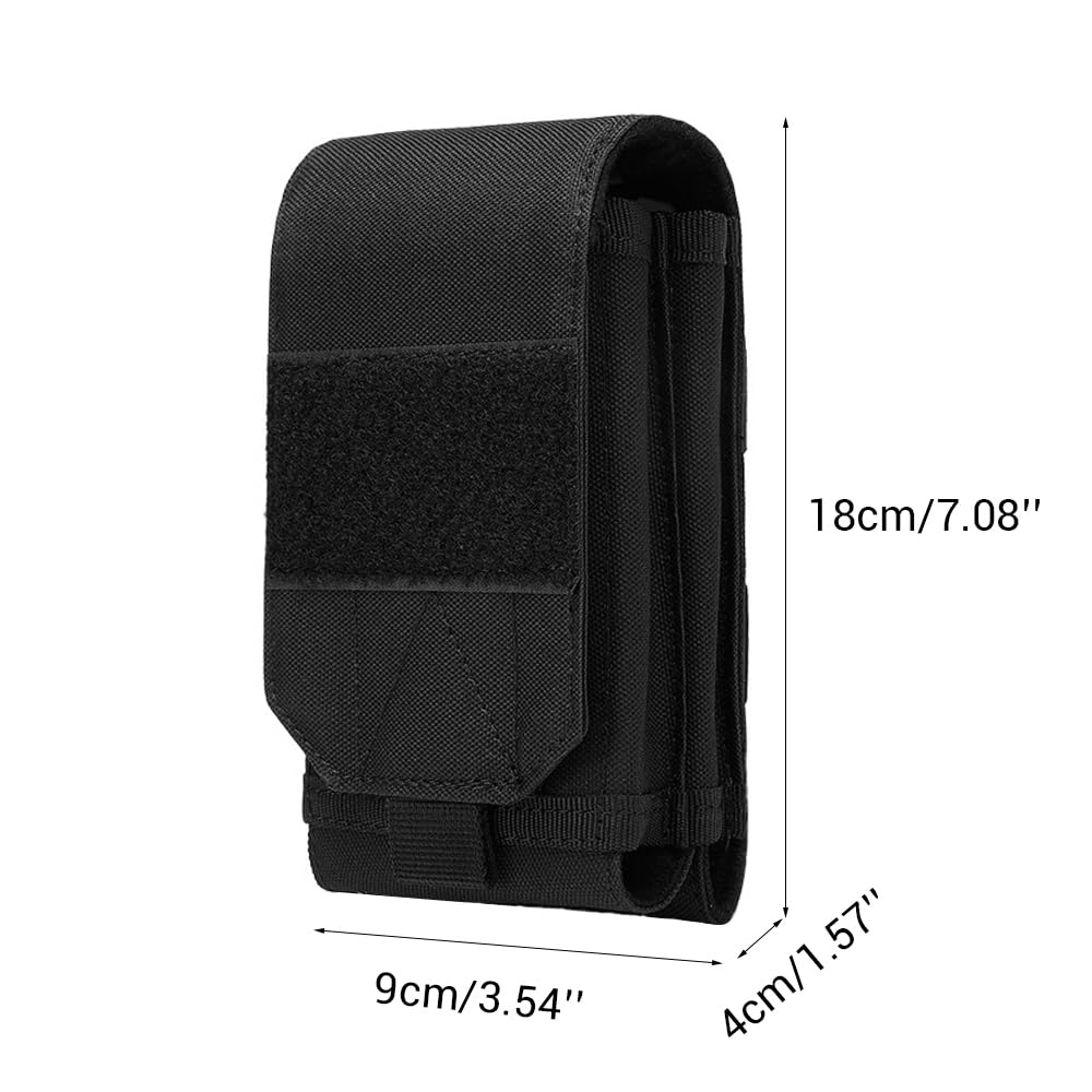 Custodia per Cellulare Tattica, Porta Telefono da Cintura Molle Impermeabile con Doppie Tasche Integrate, Fondina per Cellulari da Cinture Tattiche Gilet Zaino