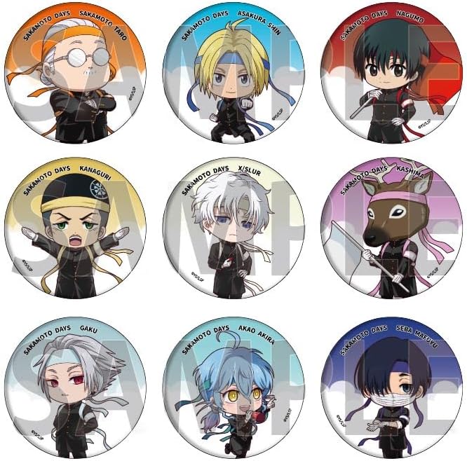 Sakamoto Days 21 Cheerleader Version (Mini Calilast) Can Badge Complete Set of 9 Pieces Box