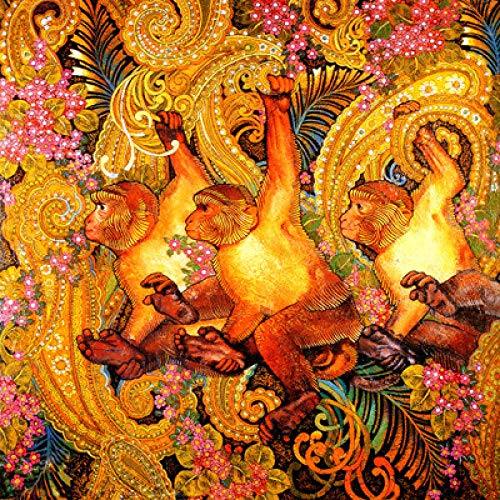 Mosaïque diamant 5D singe d'or en résine aux finitions premium