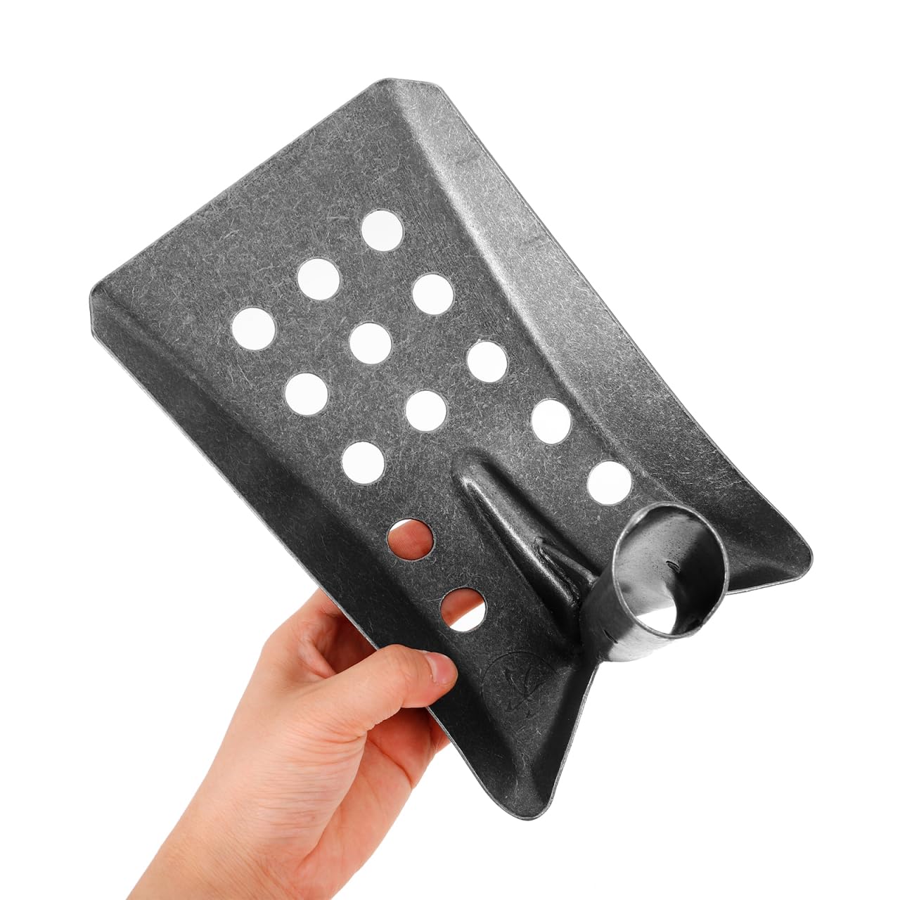 Kisangel Pala para Tamizar Alcantarillado De Metal 24X15Cm con Agujeros Herramienta De Limpieza para Pozos De Aguas Residuales Y Drenajes Multifuncional para Jardín