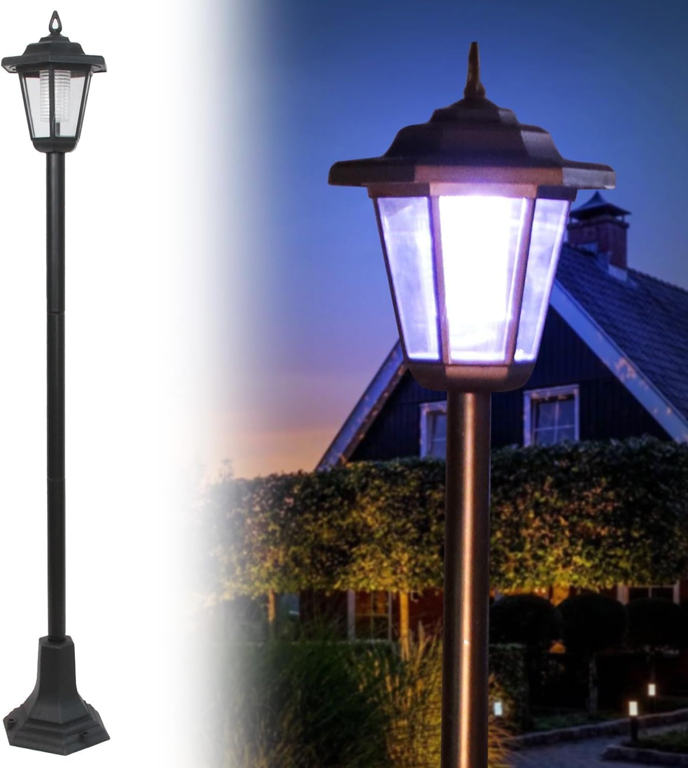 2 Pack 33" Solar Outdoor Floor Lamps,Solar Lamp Post Lights Waterproof Perfect for Festive Decoration in Gardens, Lawn, Patio, Front/Back Door