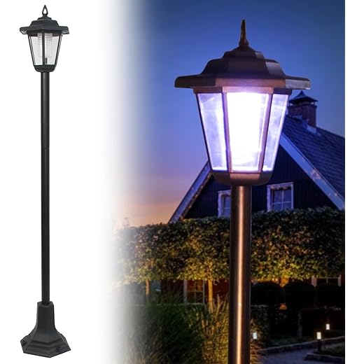 LEOKED 44" Solar Lamp Post Light Outdoor Decorative, Perfect for Festive Decoration in Gardens, courtyards, Paths, driveways and Yards (2 Pack)