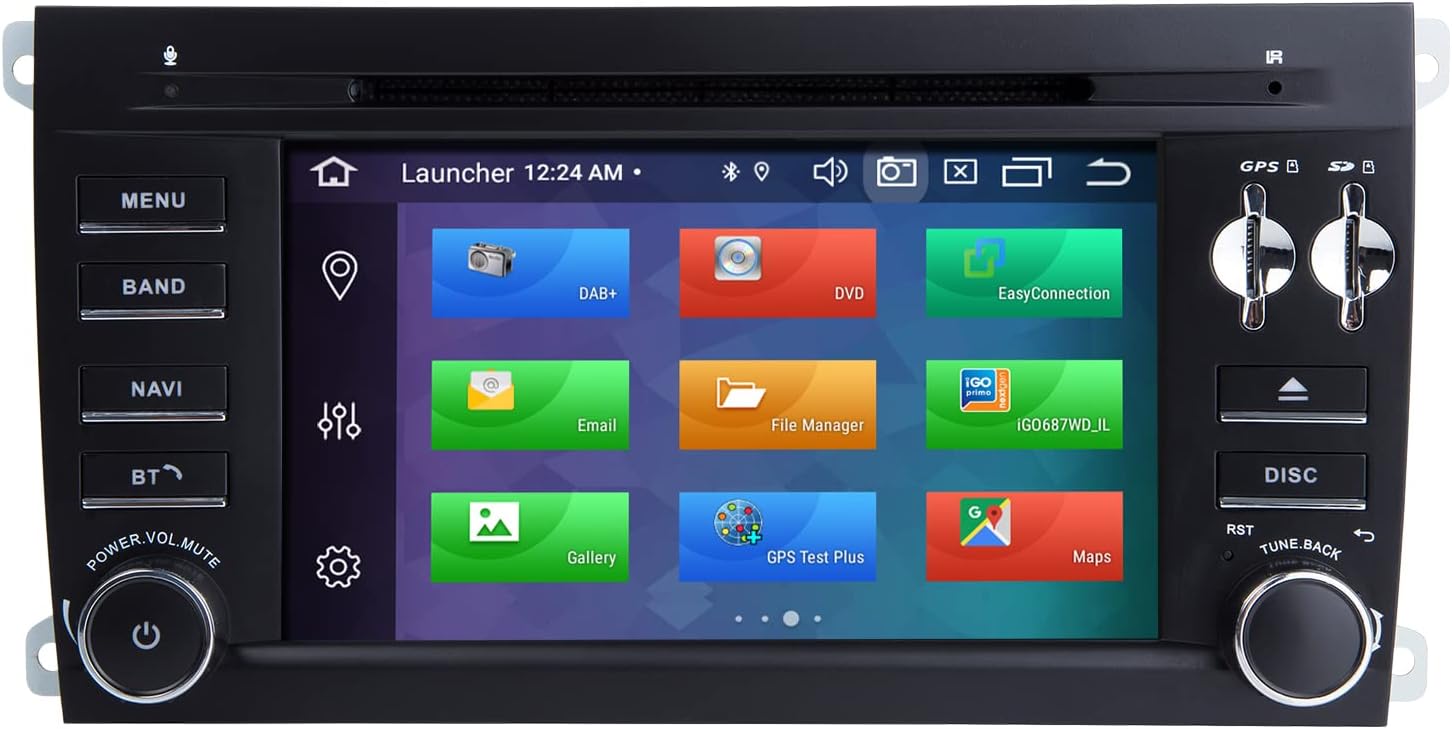 Android Car Radio Stereo,ZLTOOPAI For Porsche Cayenne Android 9.0 Octa Core 4G RAM 64G ROM 7 Inch Capacitive HD Digital Multi-Touch Screen Auto Stereo GPS Radio With Free Rear View Camera