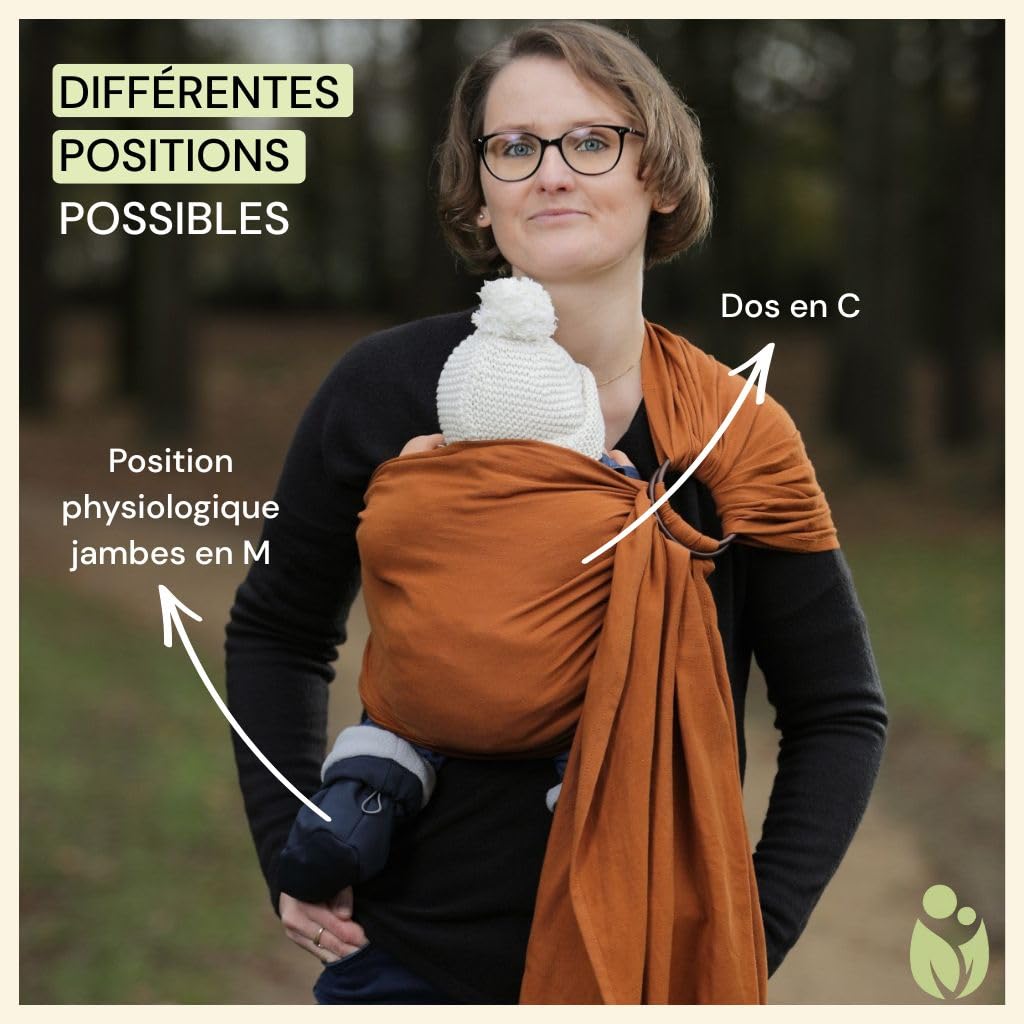 Pack Voyage : Écharpe de Portage Simply sling et Porte-Bébé Guizy Évolutif, Léger et Compact