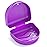 Retainer Case Denture Case: BVN Orthodontic Dental Case, Slim Braces Case, Mouth Guard Case, Denture Box, Teeth Aligner Case, Night Guard Case Container Storage Holder Purple