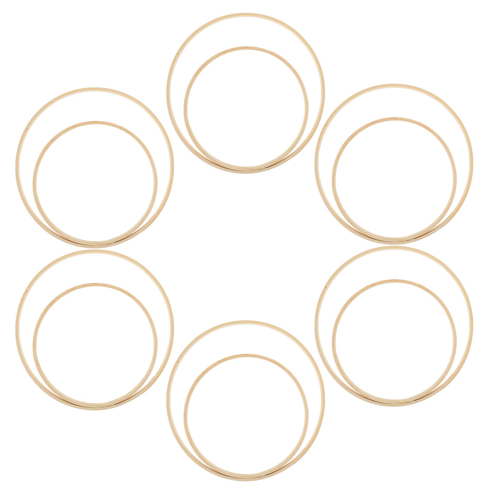 Aros de Bambú para Decoración Rústica en Fiestas y Bodas Kit de Manualidades POPETPOP