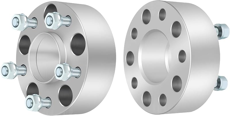Espaçadores de roda hubcentric ECCPP 5x120,65 mm, 50 mm, rosca M12 x 1,5 – Kit com 2