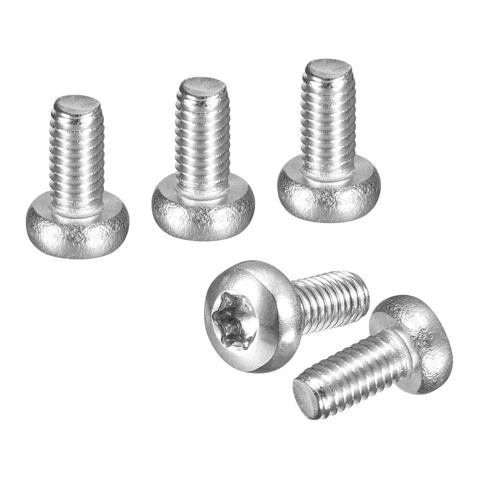 – M3x6mm Pan Head Torx Security Screw - 200Pack - Good for Machinery - 304 Stainless Steel Button Head Torx Bolt Star Drive Security Fasteners - Silver Tone