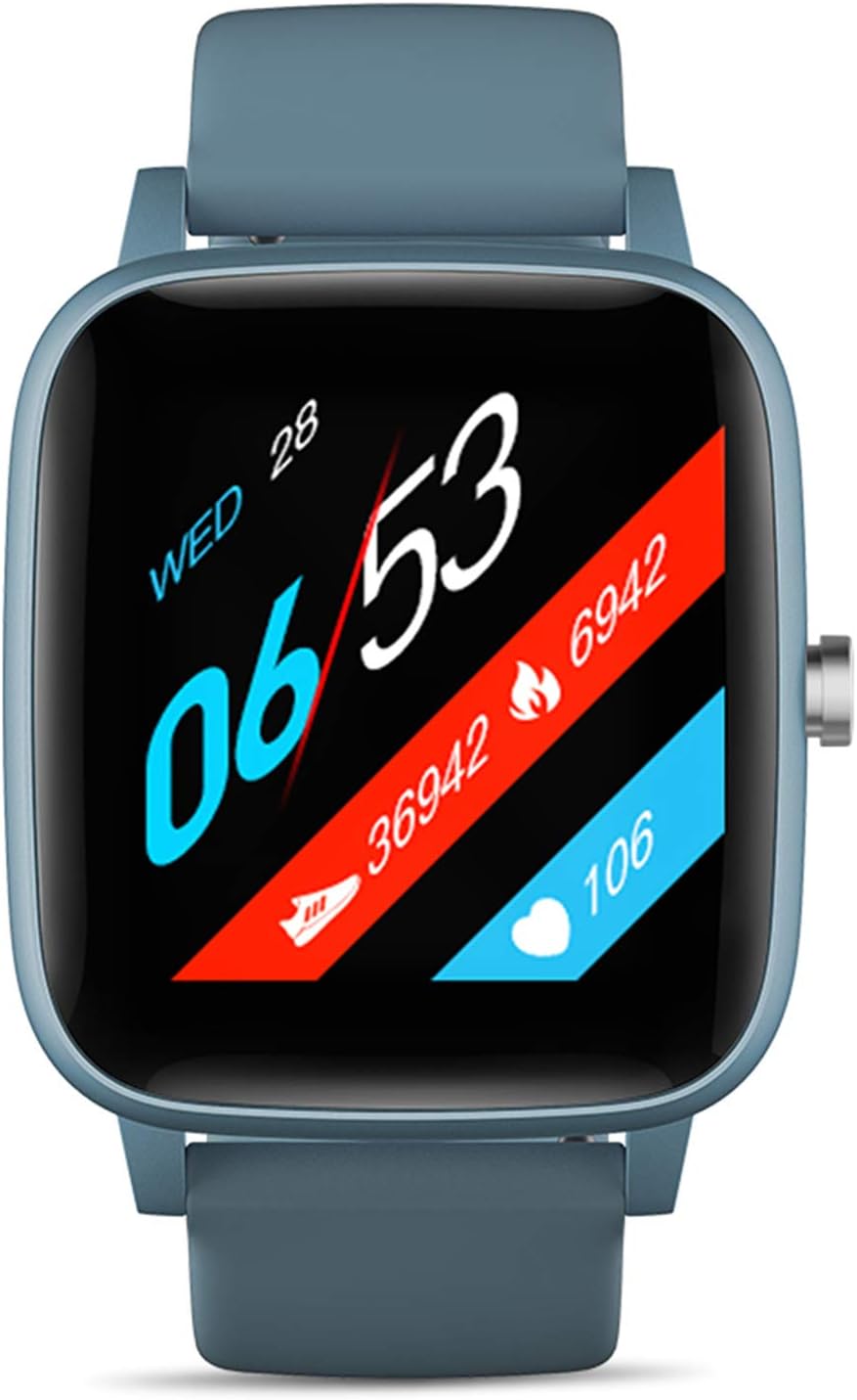 FMSBSC Smart Watch Body Temperature Measurement, IP67 Waterproof, Sports Data, Calorie Monitoring, Smart Sports Bracelet, Heart Rate, Blood Pressure, Blood Oxygen, Fitness Watch,Blue