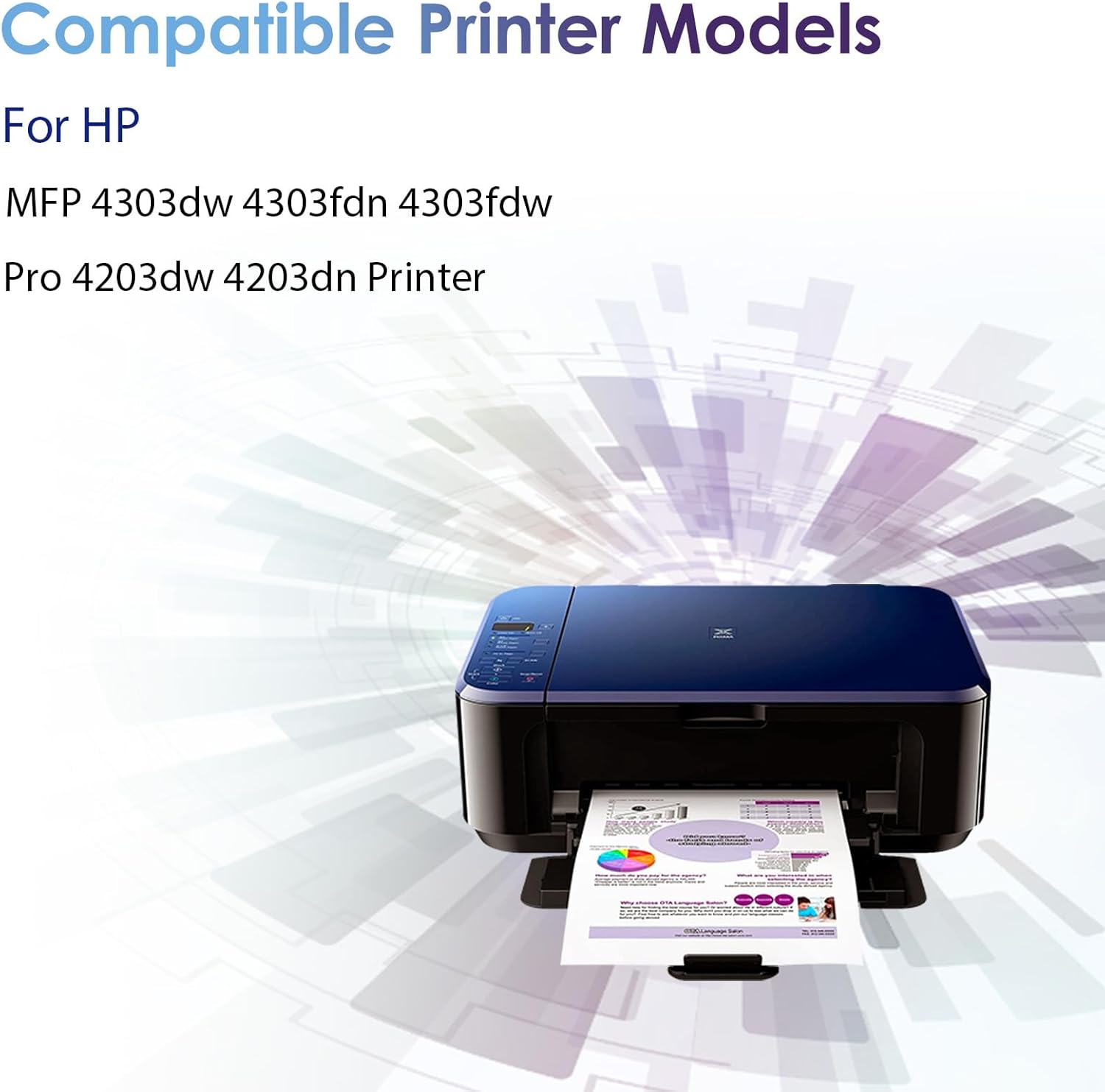 230A Remanufactured W2300A W2301A W2303A W2302A Toner Cartridge Replacement for HP MFP 4303dw 4303fdn 4303fdw Pro 4203dw 4203dn Printer (4 Pack)