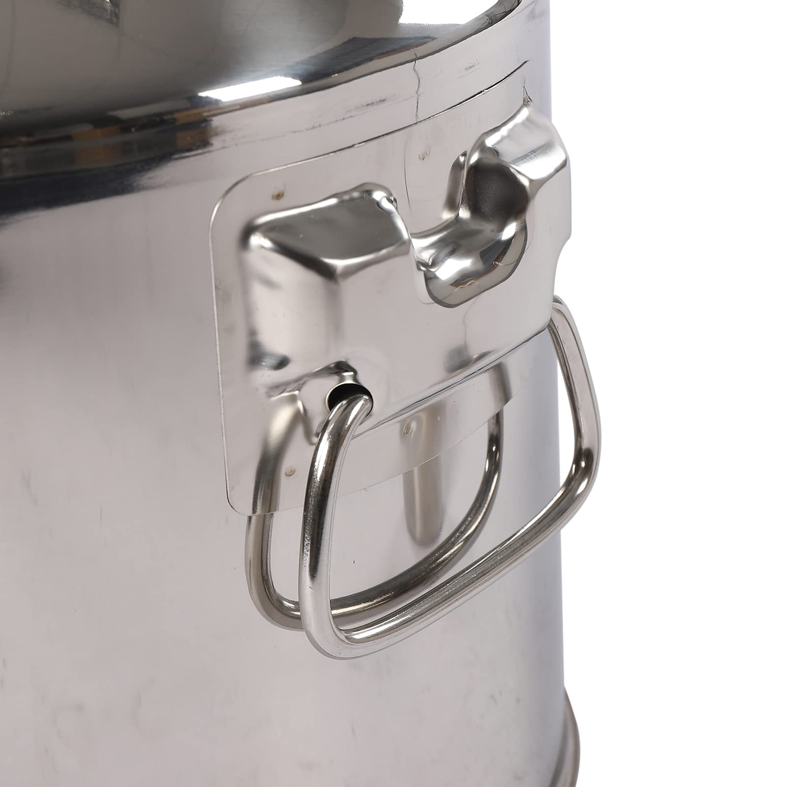 Jarra de leche de acero inoxidable de 14 L/22 L, con portador de vino, conservación del sabor, jarra de leche para agua, leche, vino, queso, crema, harina, aceite (22 L)
