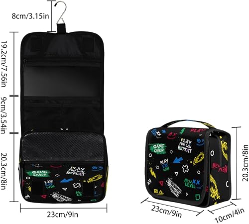 Miniatura 7 de Neceser de viaje para hombres y mujeres, organizador de artículos de tocador colgantes, bolsa de afeitar impermeable para contenedor de tamaño de