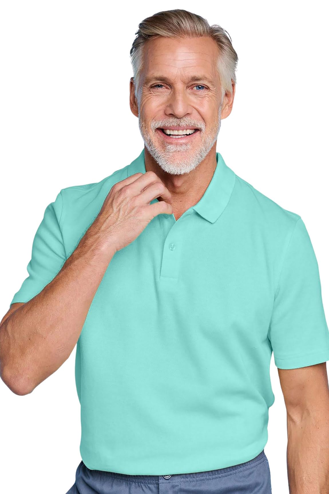 Pegasus Men's Cotton Polo Shirt - Mint - XL