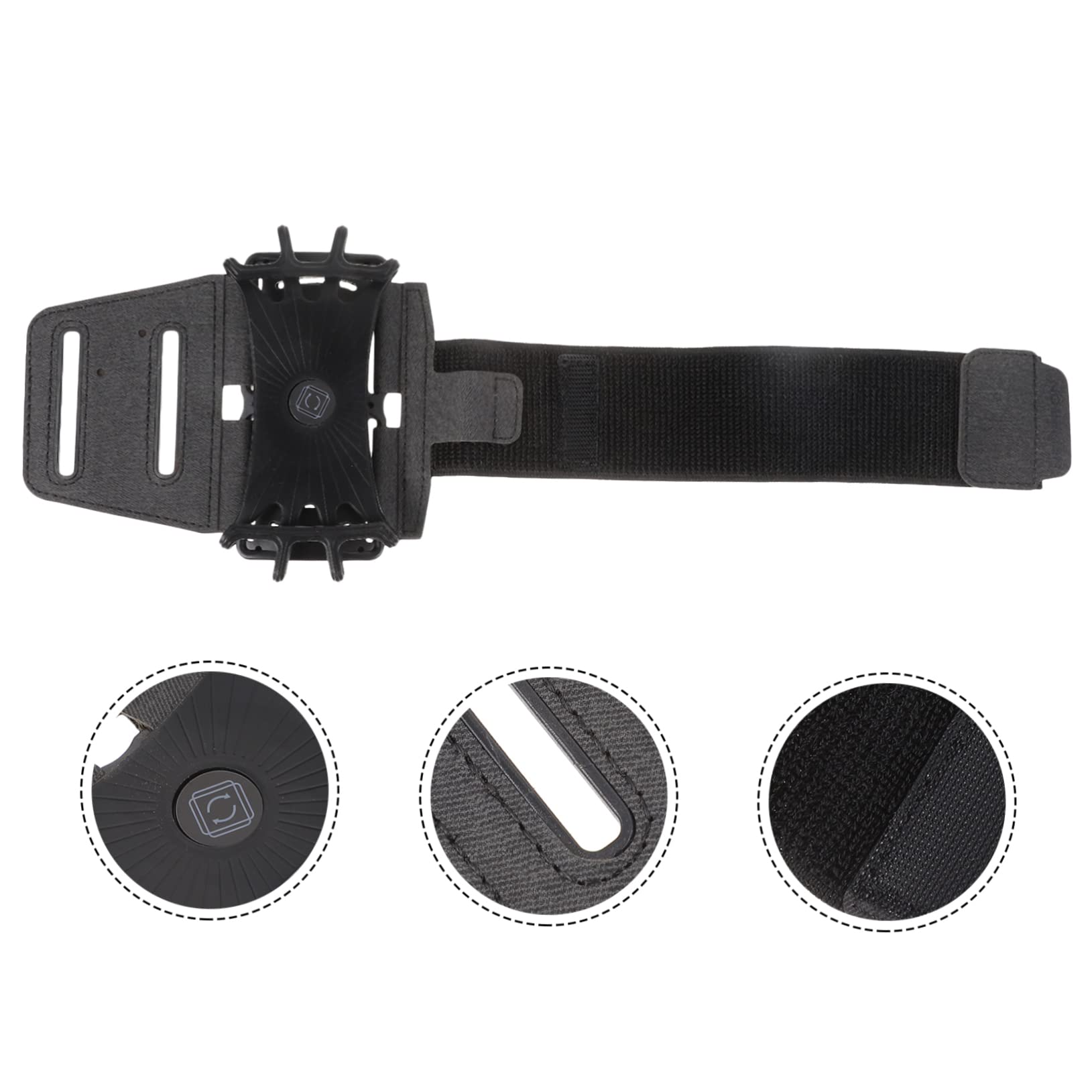 OSALADI 4pezzi Bracciale Per Telefono Sportivo Supporto Per Cellulare Da Polso Portacellulare Per Corsa e Attività All Aperto Design Rotante Gradi Alta Elasticità e Comfort