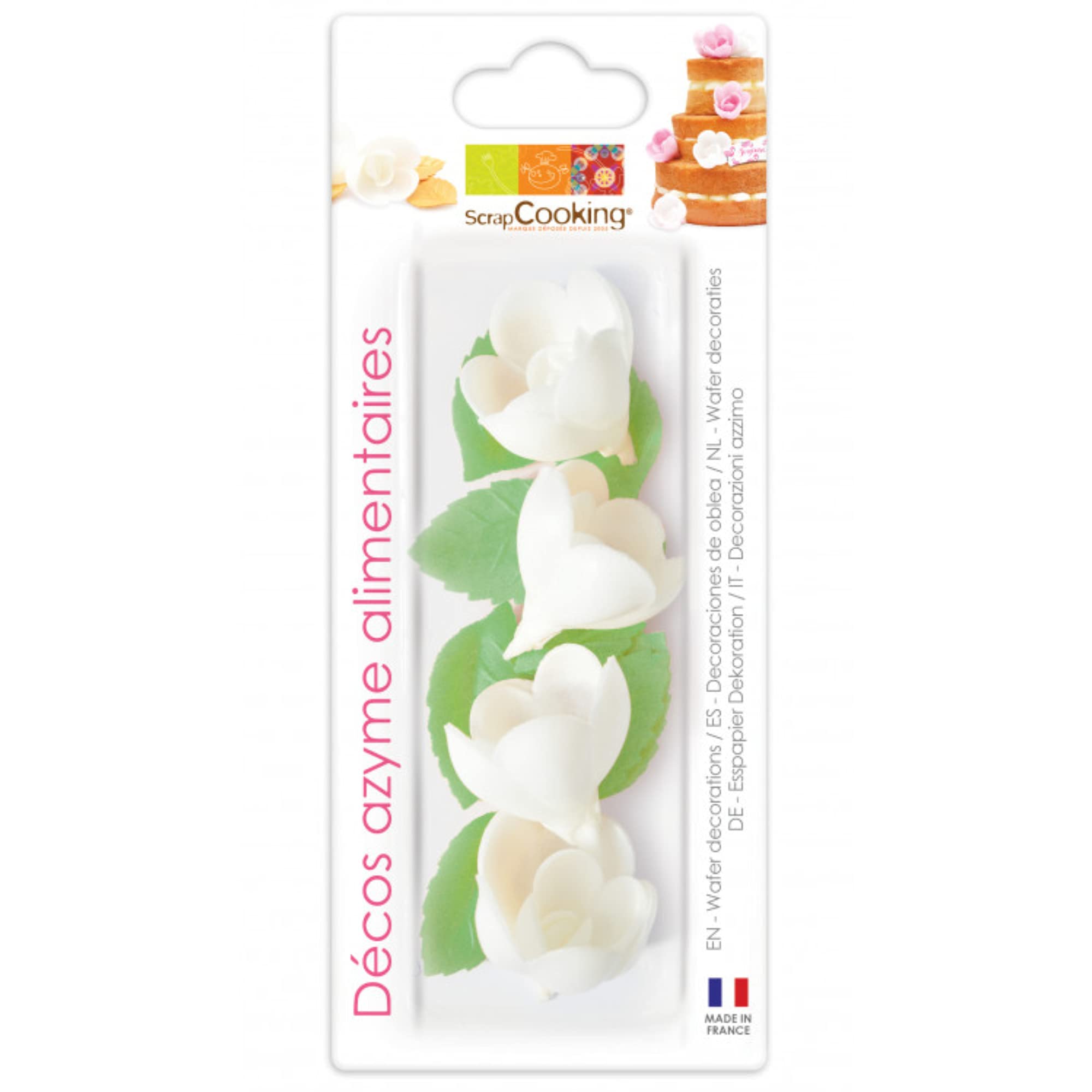 Scrapcooking 4 Roses Blanches - 5 g