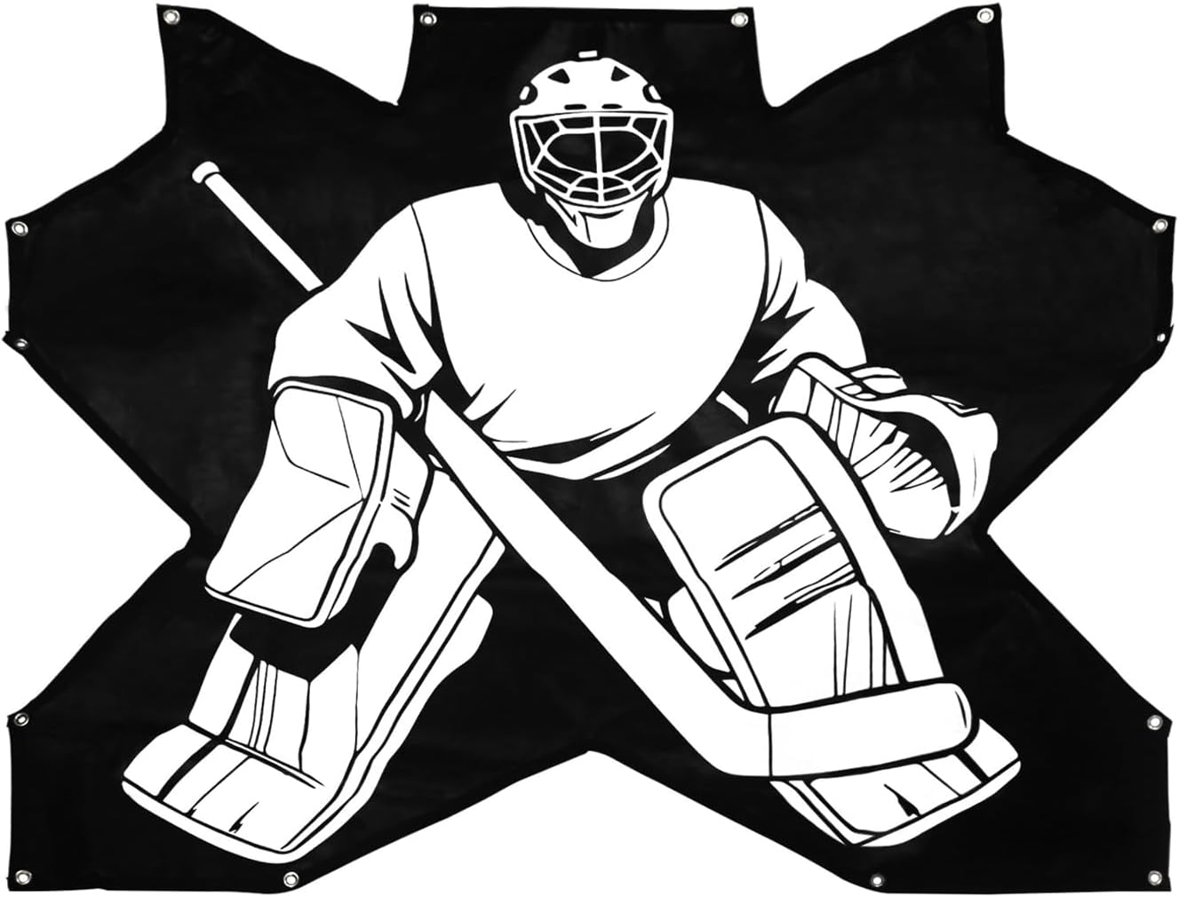 Ice Hockey Shooting Target: Durable Blocker Goalie Net with Accuracy Cutout for Street Garage Training Practice Ideal for Youth Adults
